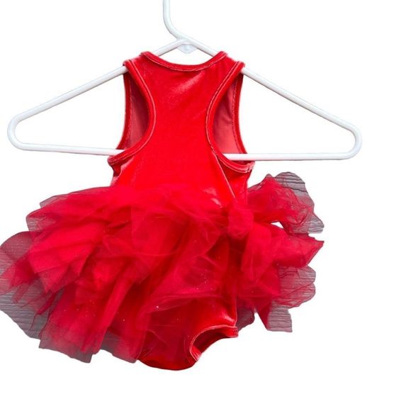 ILOVEPLUM tutu B.A.E. TUTU DRESS In Red Infant Girl Size 3-6M - Picture 3 of 5